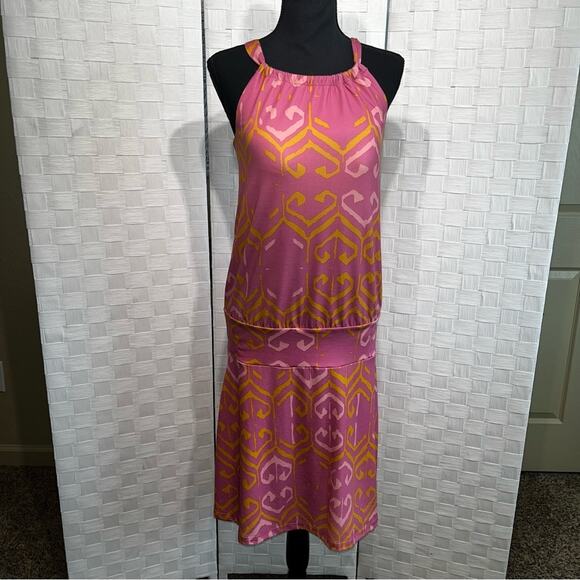 PrAna Womens Avore Dress Size Medium Halter Neckline Boho Drip Waist Summer Soft - Picture 16 of 16